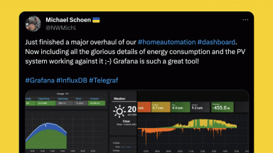 Home automation Grafana dashboard