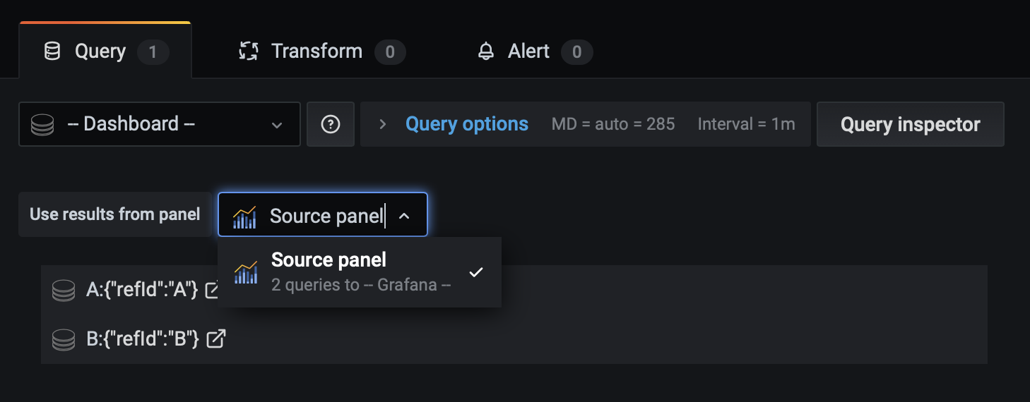 Learn Grafana: Share query results between panels to reduce load time