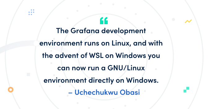 How to set up a Grafana development environment on a Windows PC using WSL