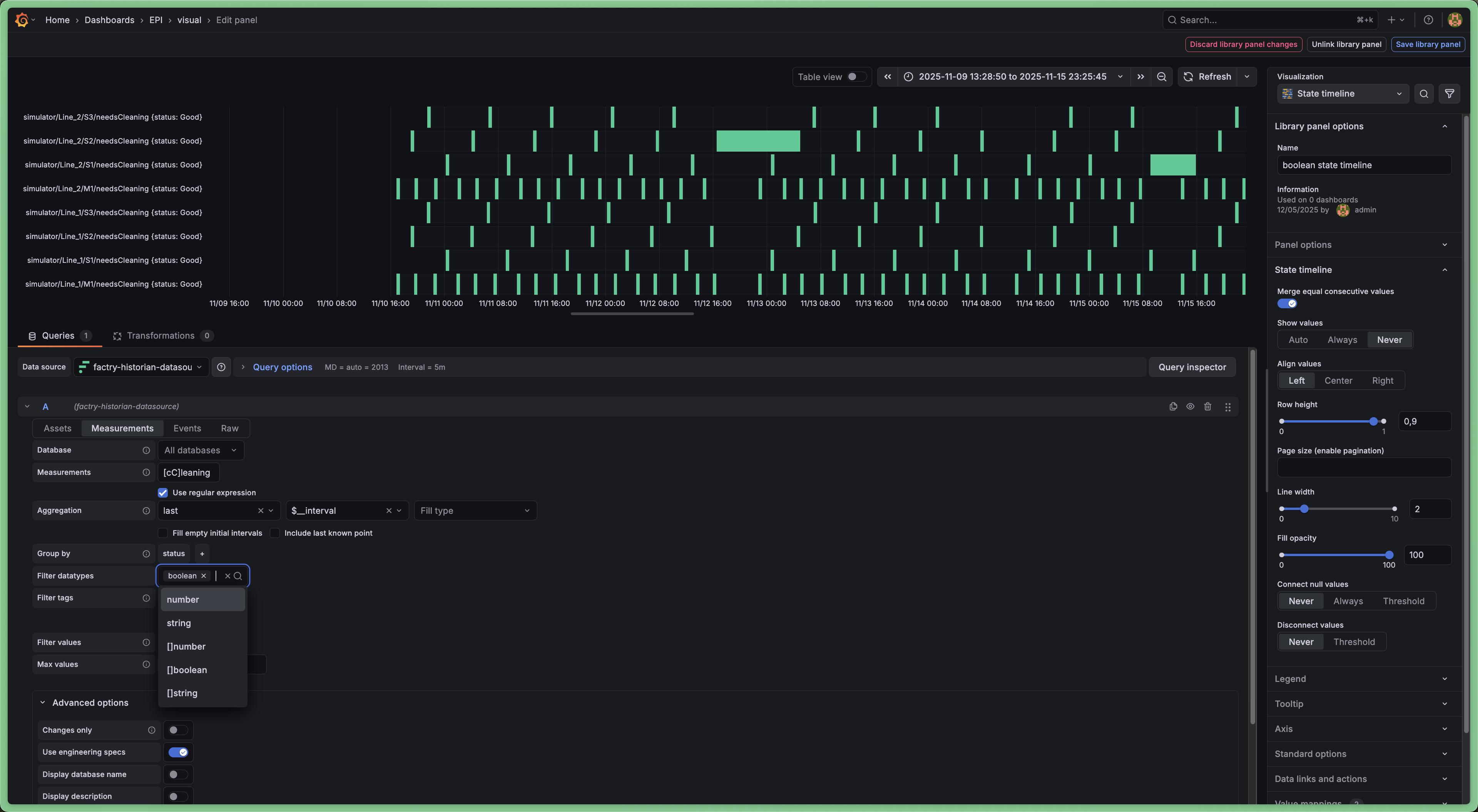 Events query example