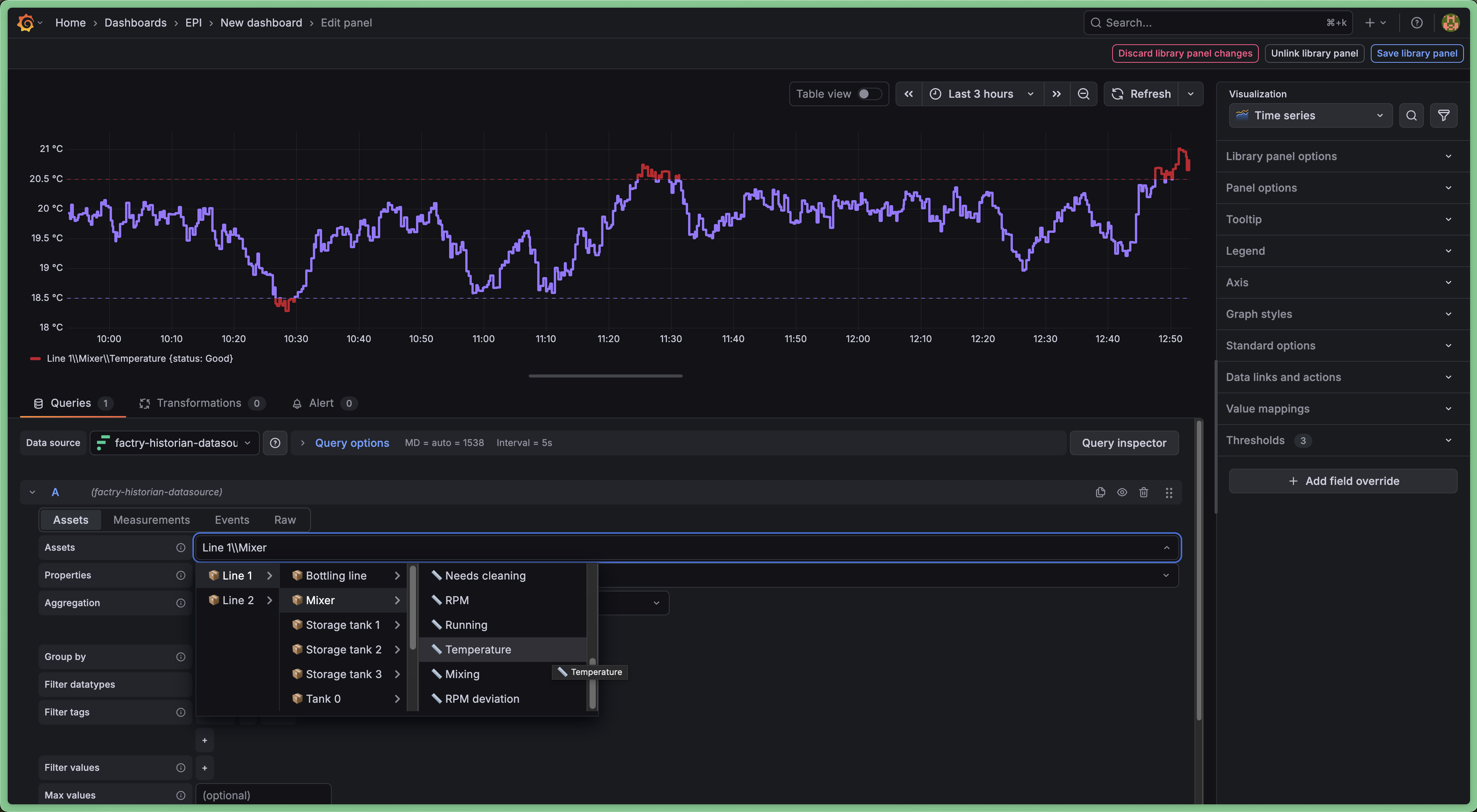 Asset properties query example