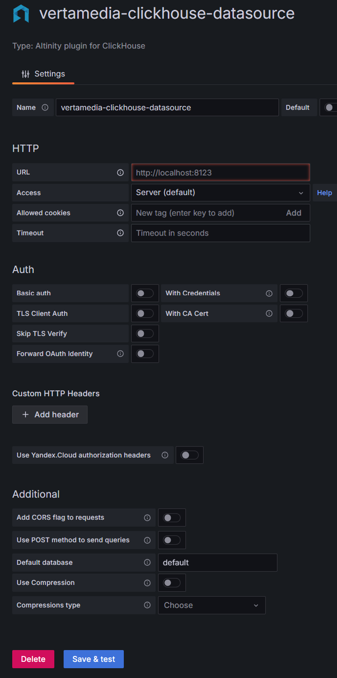 Connection properties