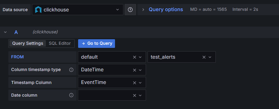 Query settings