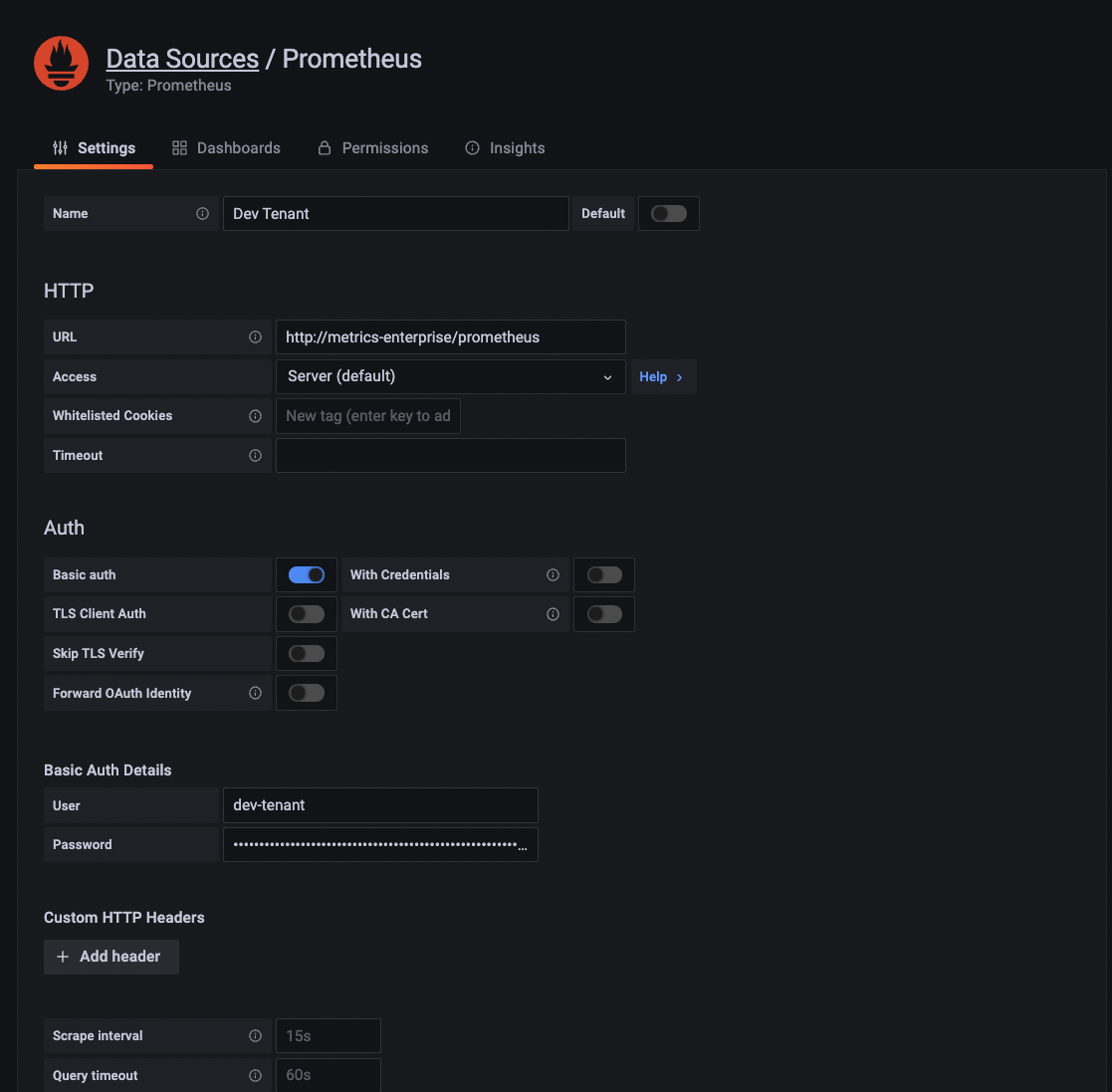 Create datasource Create datasource