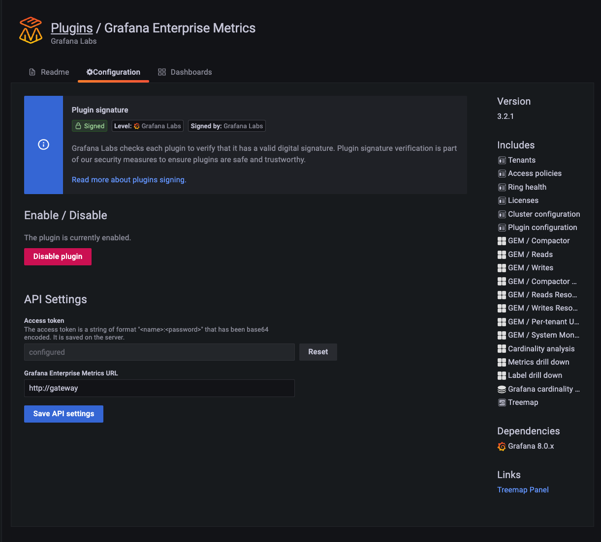 Configuration GEM plugin page Configuration GEM plugin page