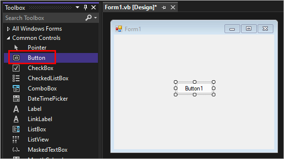 *A screenshot of Windows Form Designer in Visual Studio.* A screenshot of Windows Form Designer in Visual Studio.