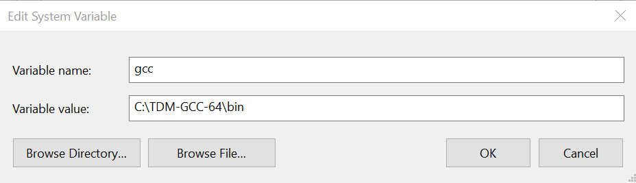 Edit system variable.
