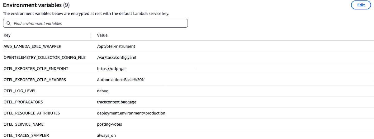 Adding environmental variables