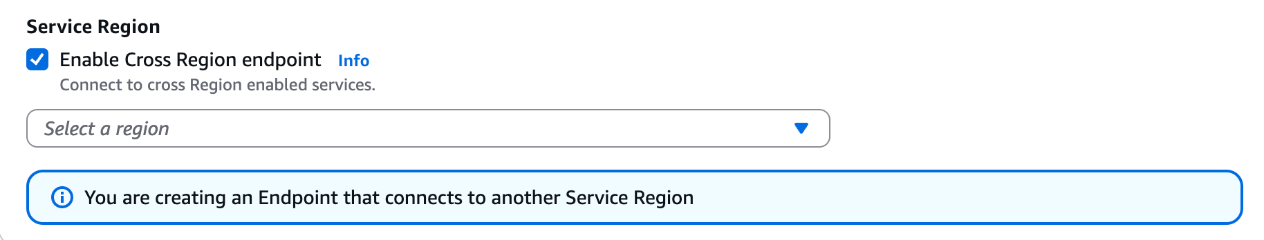 Enable Cross Region endpoint Enable Cross Region endpoint