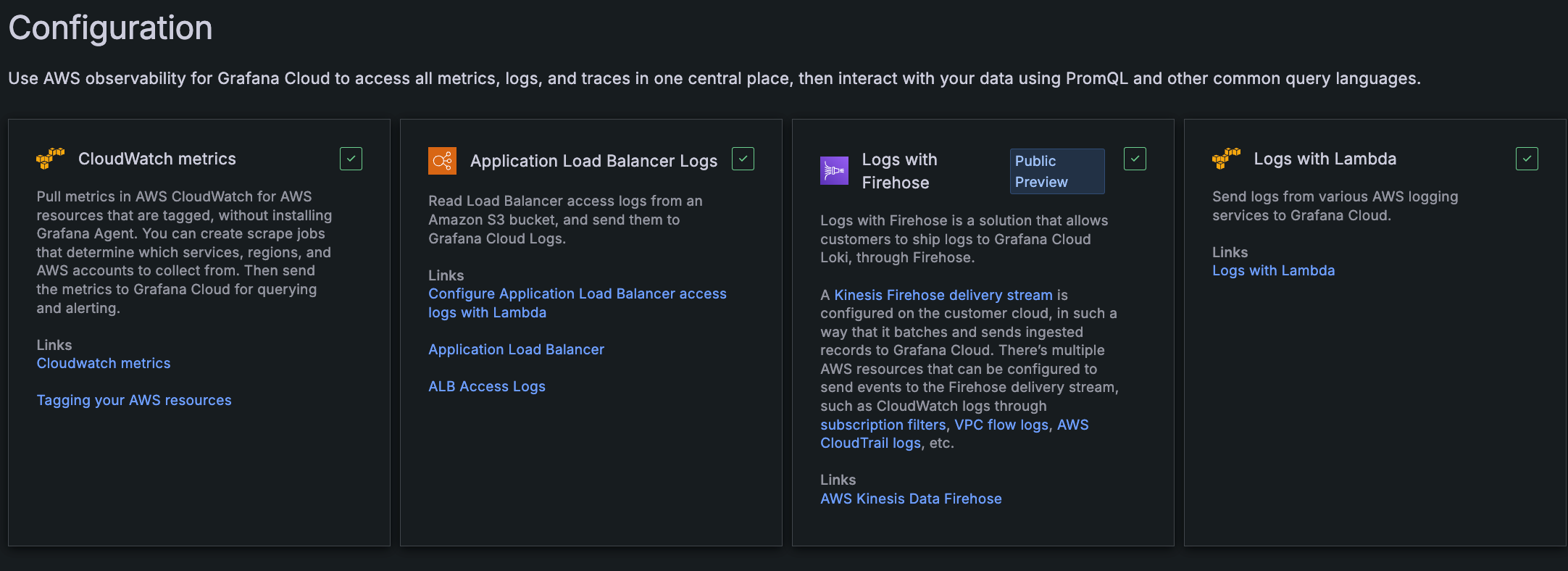 Configuration choices Configuration choices