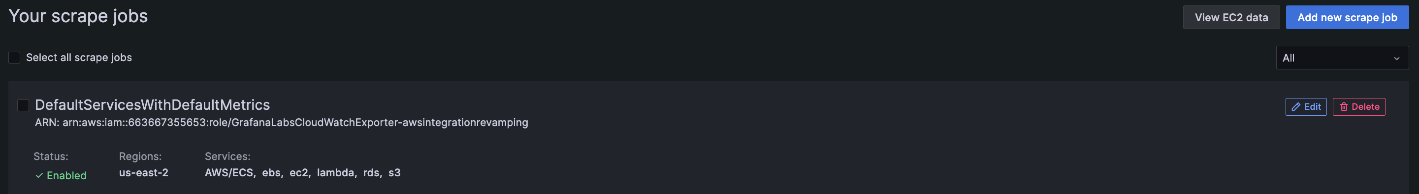 Scrape job Scrape job