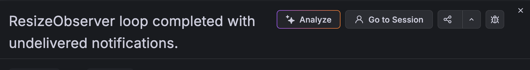 Click this button to analyze your frontend errors with the Grafana assistant Click this button to analyze your frontend errors with the Grafana assistant