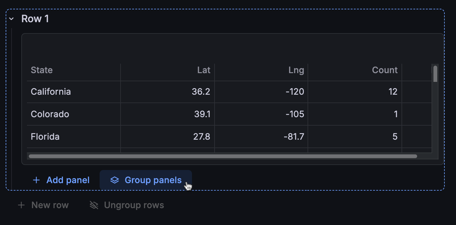 Adding a nested grouping