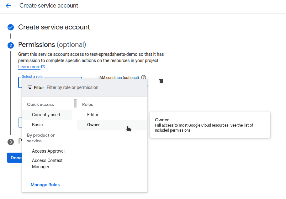 Select Role as Editor