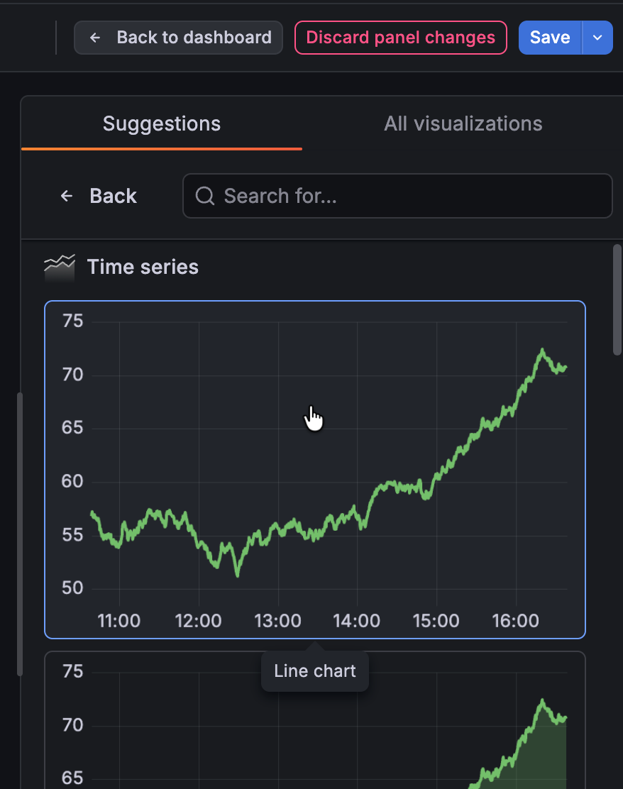 Visualization selector