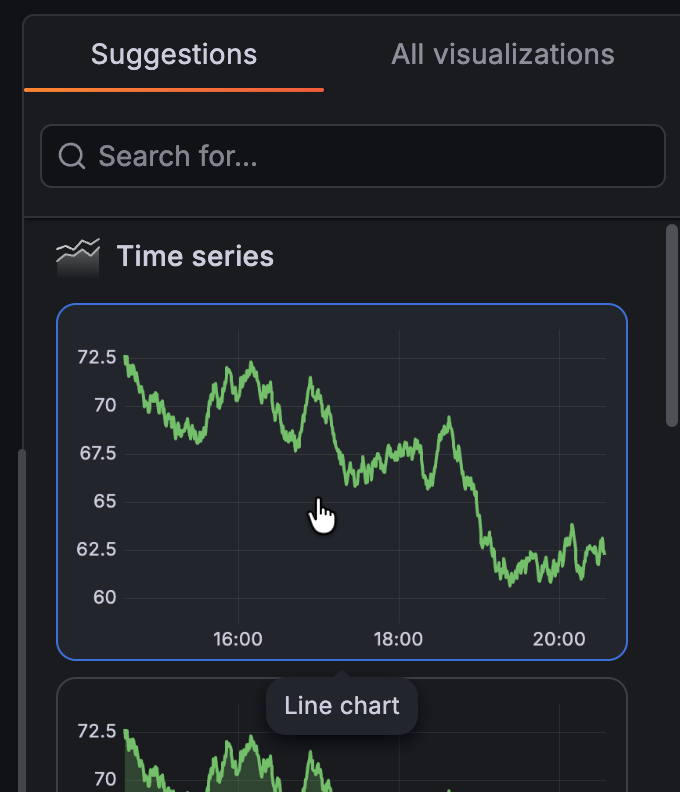 Visualization selector