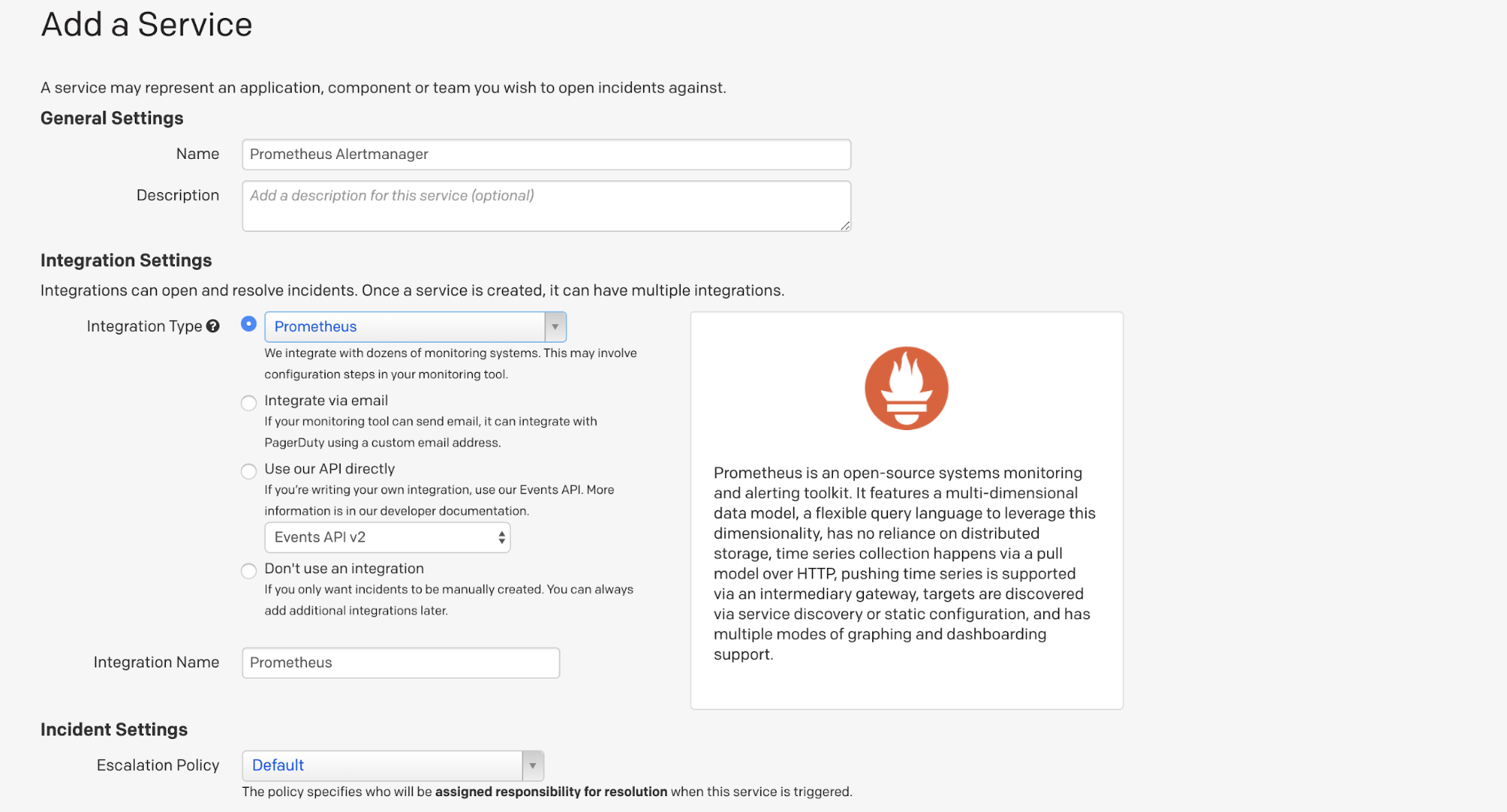 Add a service to PagerDuty Add a service to PagerDuty