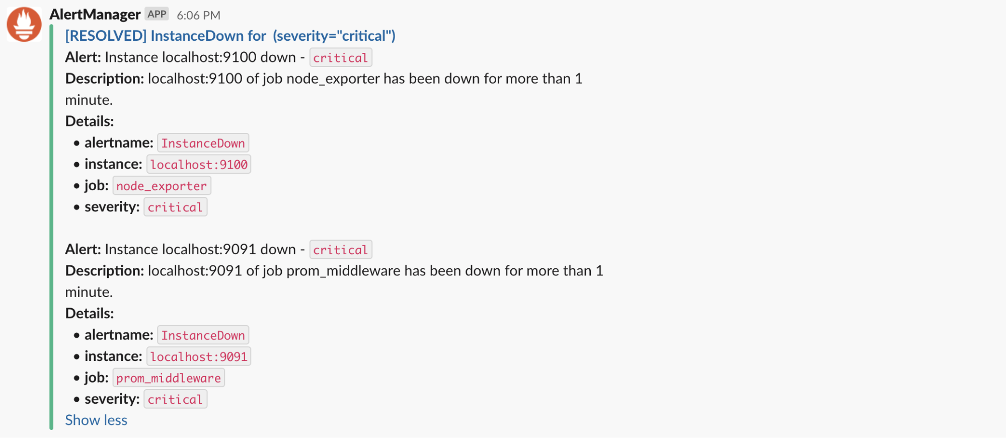 Prettified alert notifications Prettified alert notifications