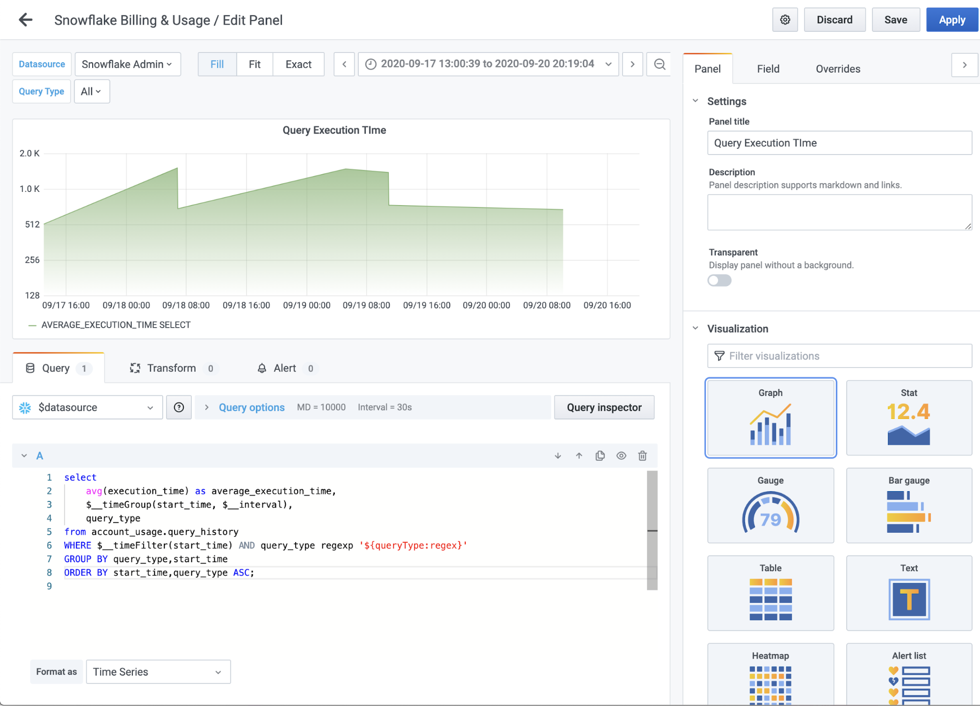 Snowflake plugin: query editor Snowflake plugin: query editor