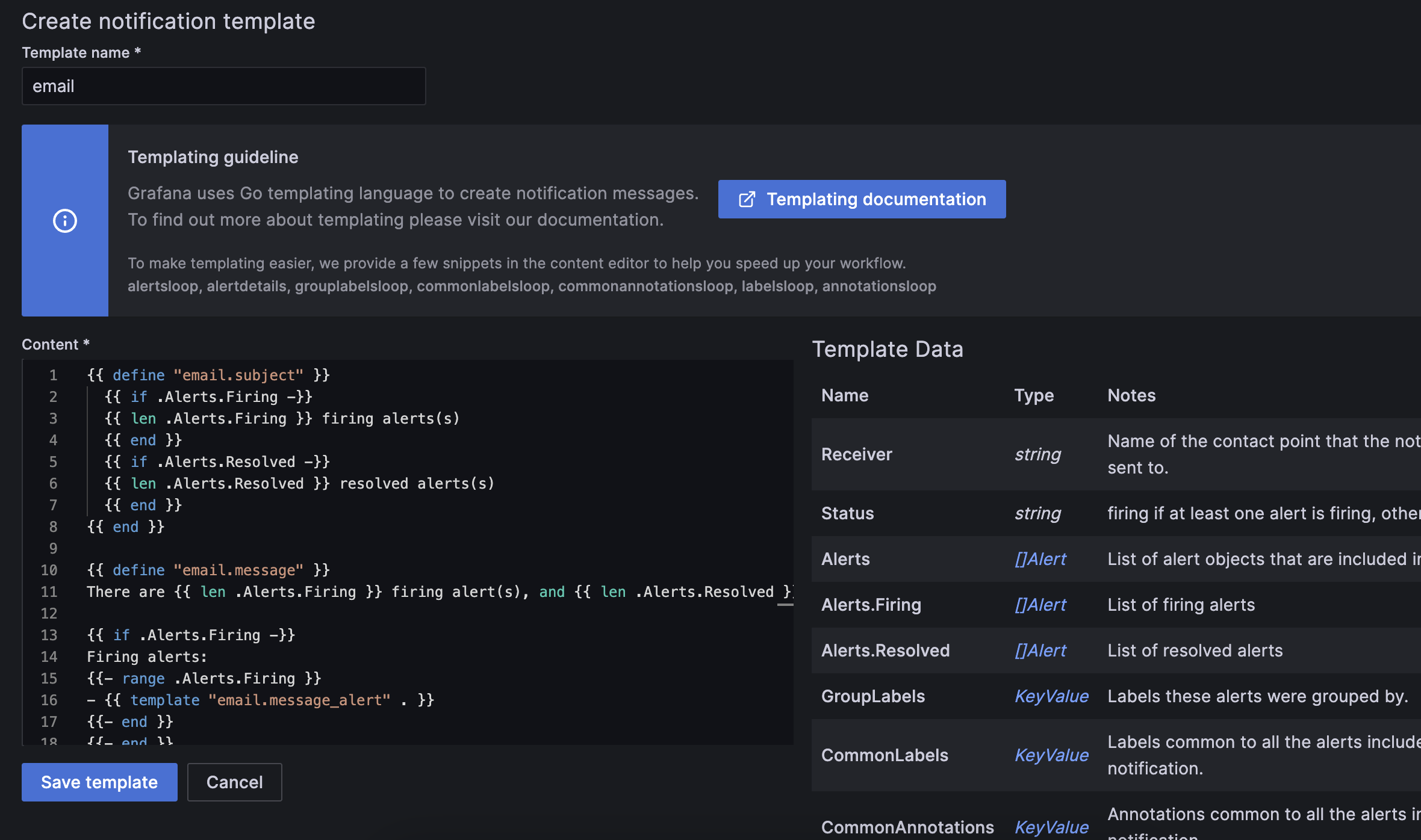 New notification template New notification template