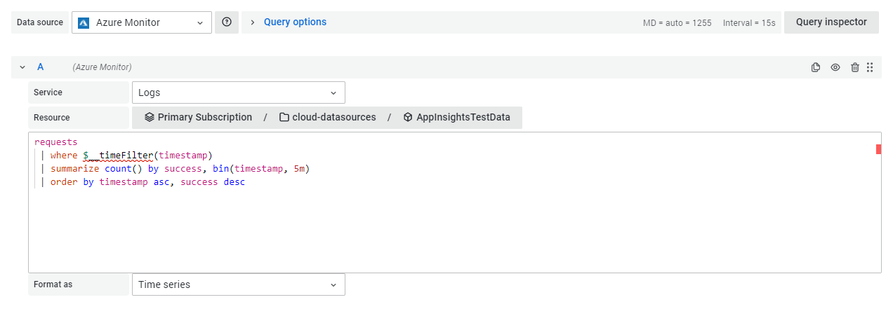 Azure Logs Application Insights example Azure Logs Application Insights example
