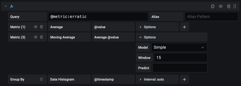 Pipeline aggregation editor Pipeline aggregation editor