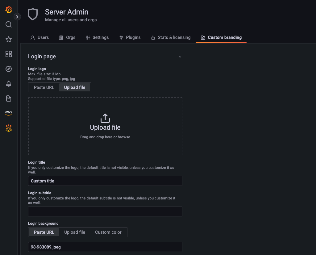 Configuring custom branding Configuring custom branding
