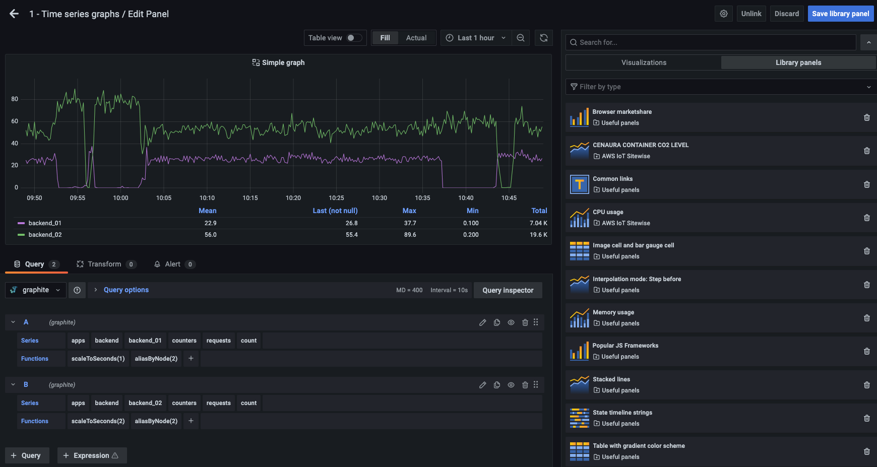 Screenshot of the edit panel Screenshot of the edit panel