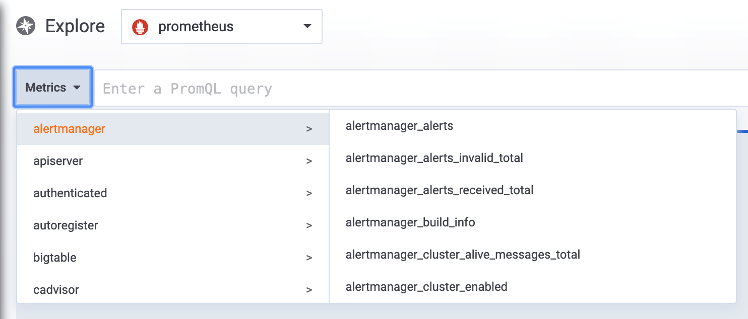 Screenshot of the new Explore option in the panel menu Screenshot of the new Explore option in the panel menu