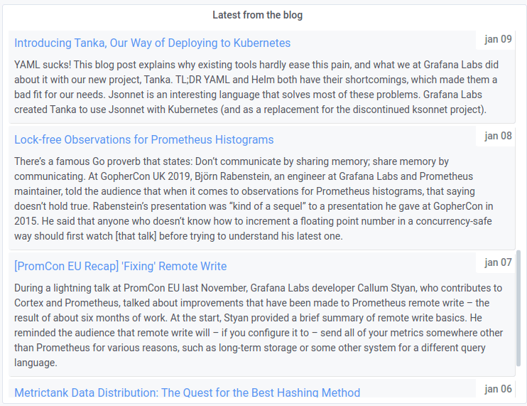 News panel News panel