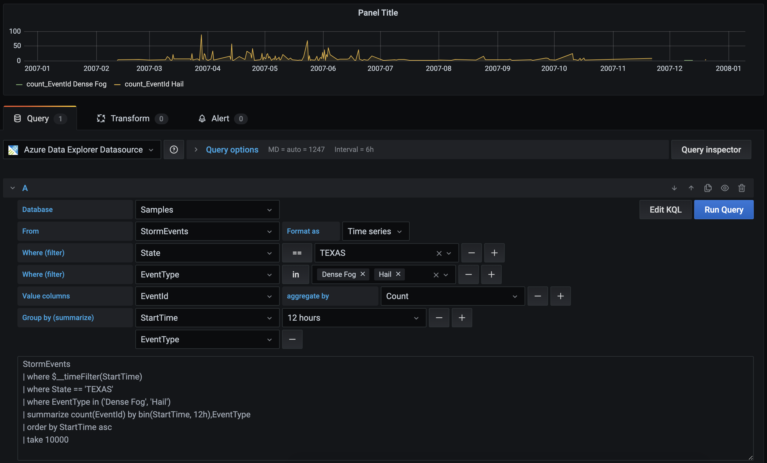 ADX visual query builder ADX visual query builder